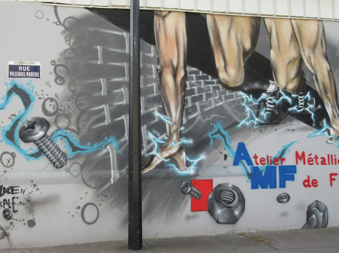 Fresque "AMF - Atelier Metallurgique de Fermeture"-欧贝维利耶必去景点