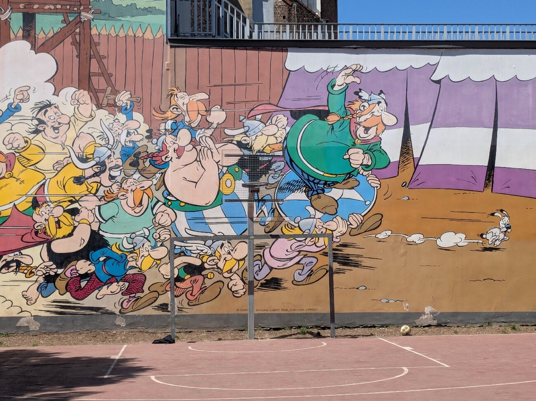 Tintin Mural Painting-布鲁塞尔必去景点