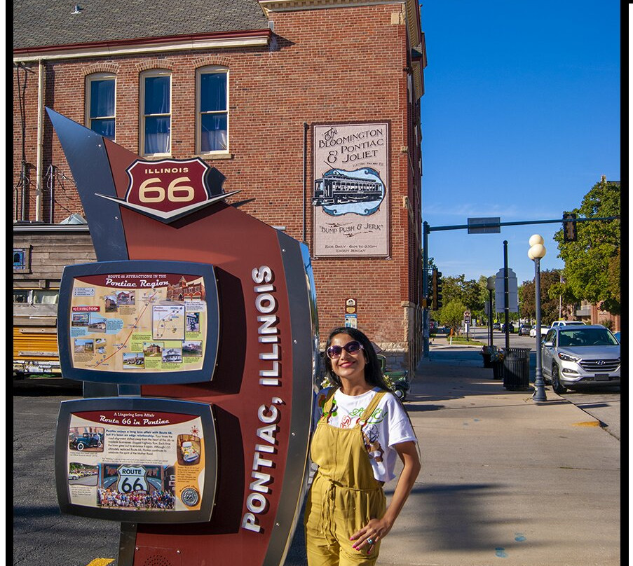 Route 66 Shield Mural-Pontiac必去景点