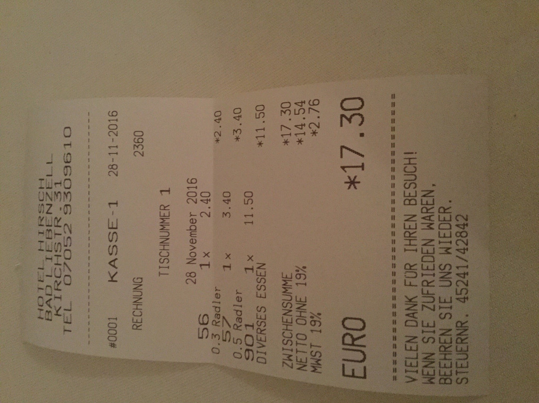 Hotel-Restaurant zum Hirsch