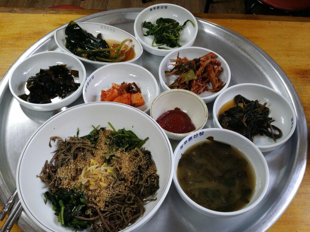 郁陵郡餐馆和美食-Neul Pureun Mountain Villa Restaurant