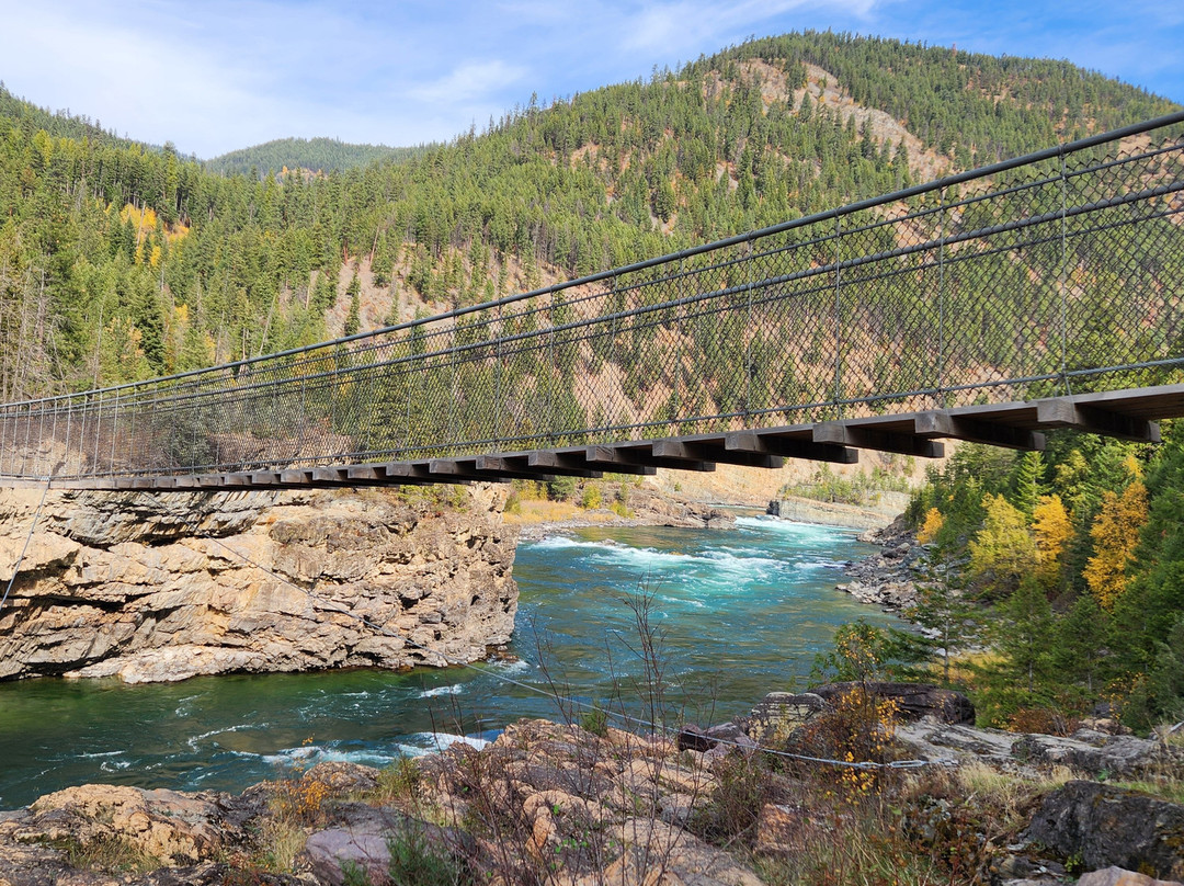Kootenai Falls Swinging Bridge-Libby必去景点