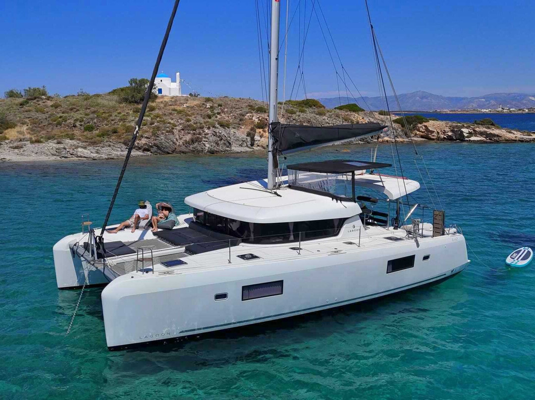Luxury Sailing Catamaran Half Day Cruises in Naousa Bay