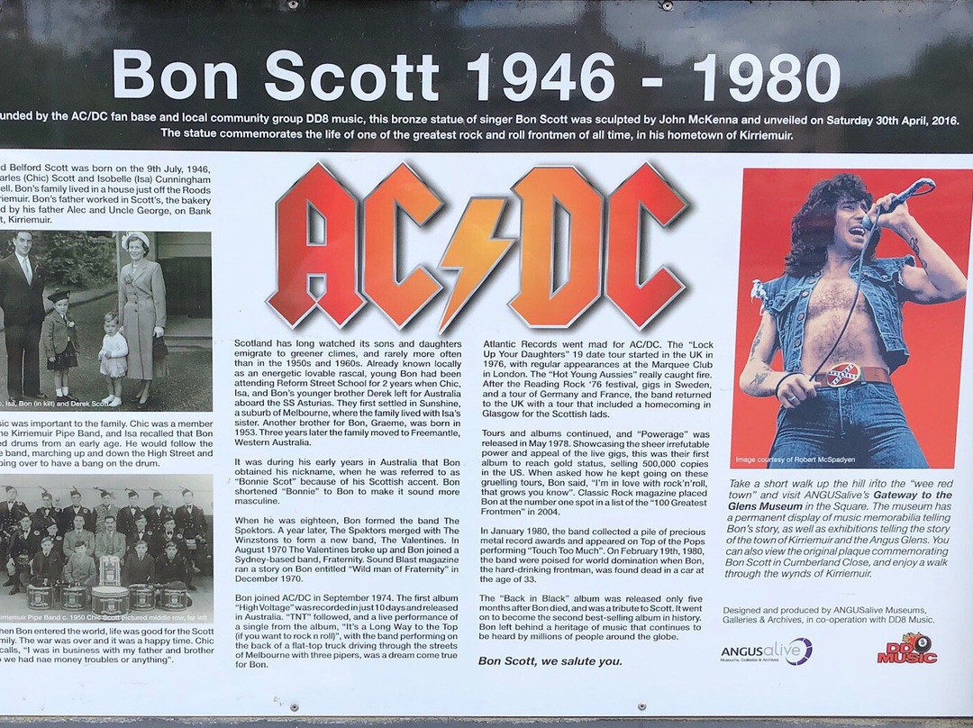 Bon Scott Statue-Kirriemuir必去景点