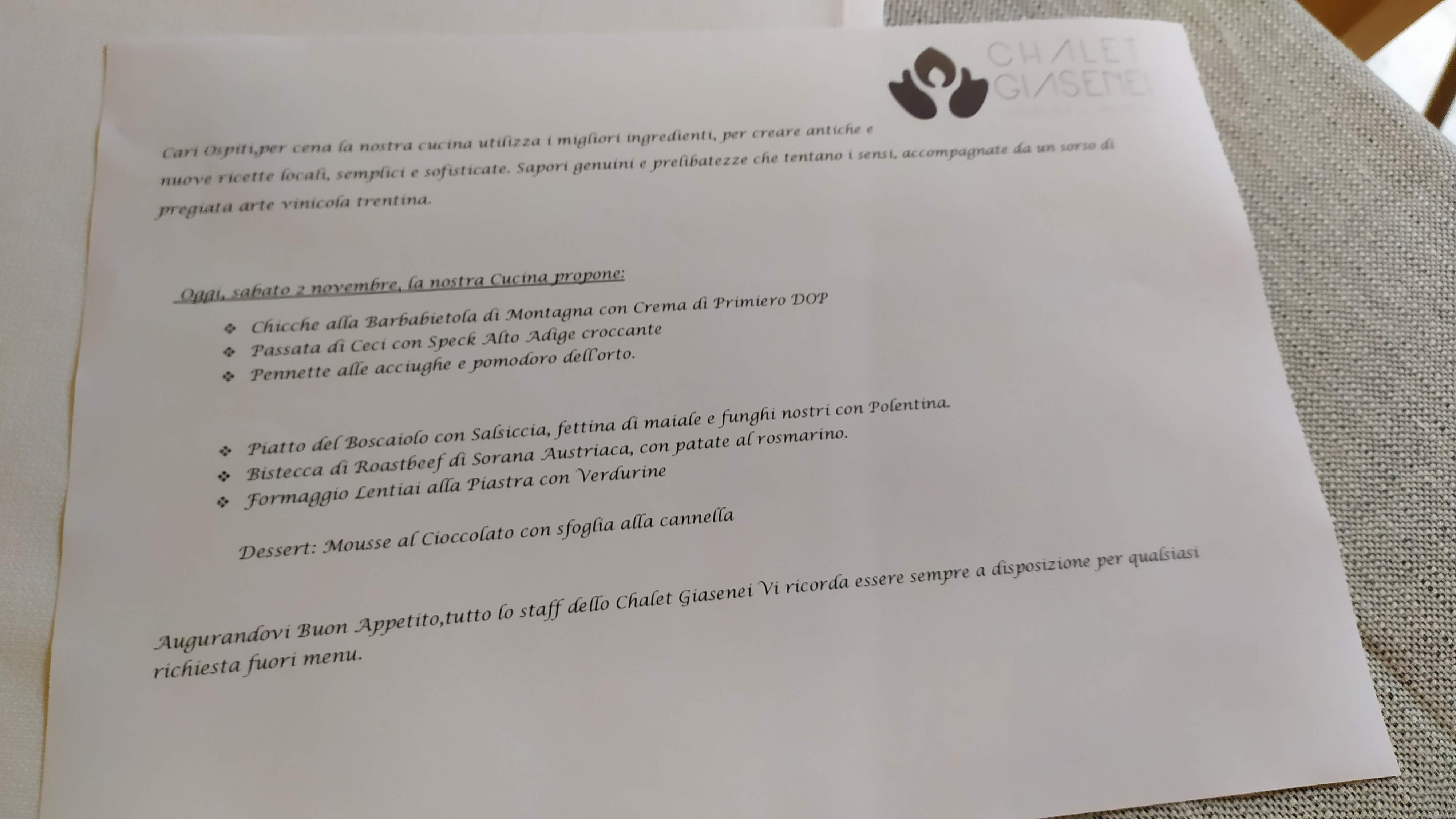 Chalet Giasenei-餐饮