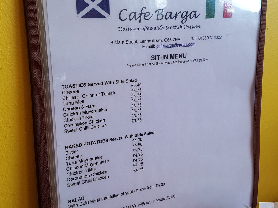 East Dunbartonshire餐馆和美食-Cafe Barga