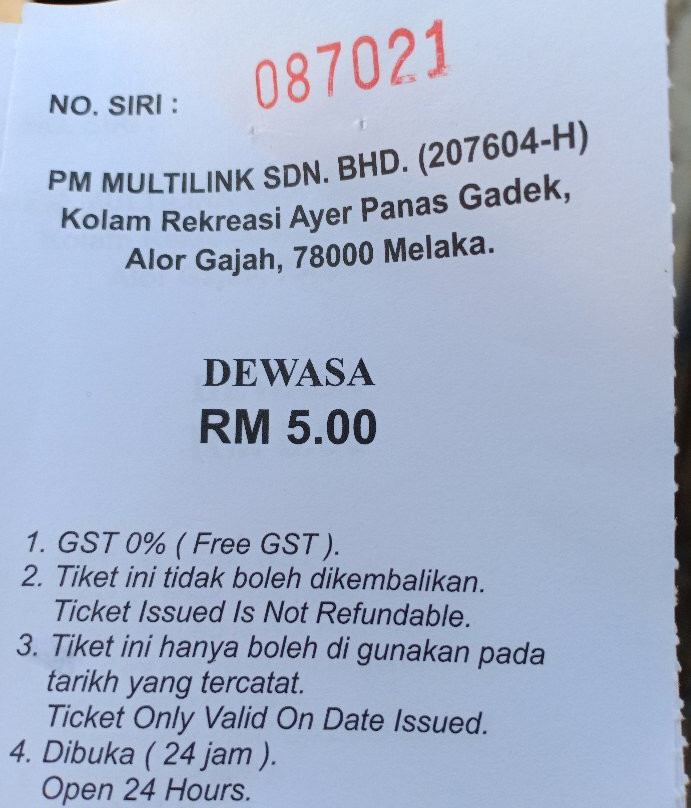 Gadek Hotspring-Alor Gajah必去景点