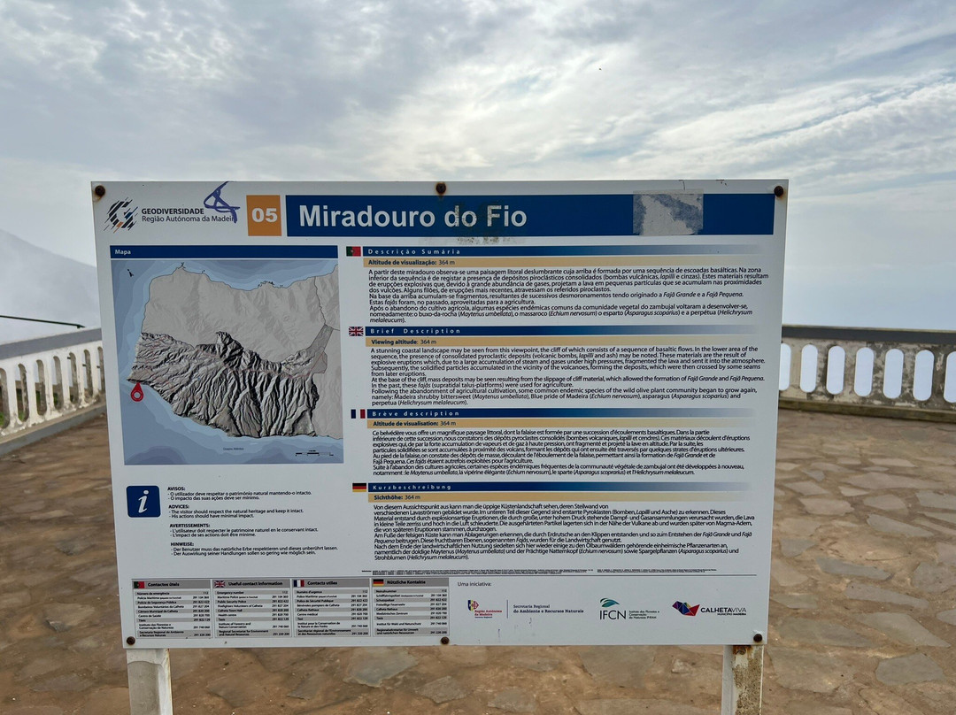 Miradouro do Fio-Ponta do Pargo必去景点