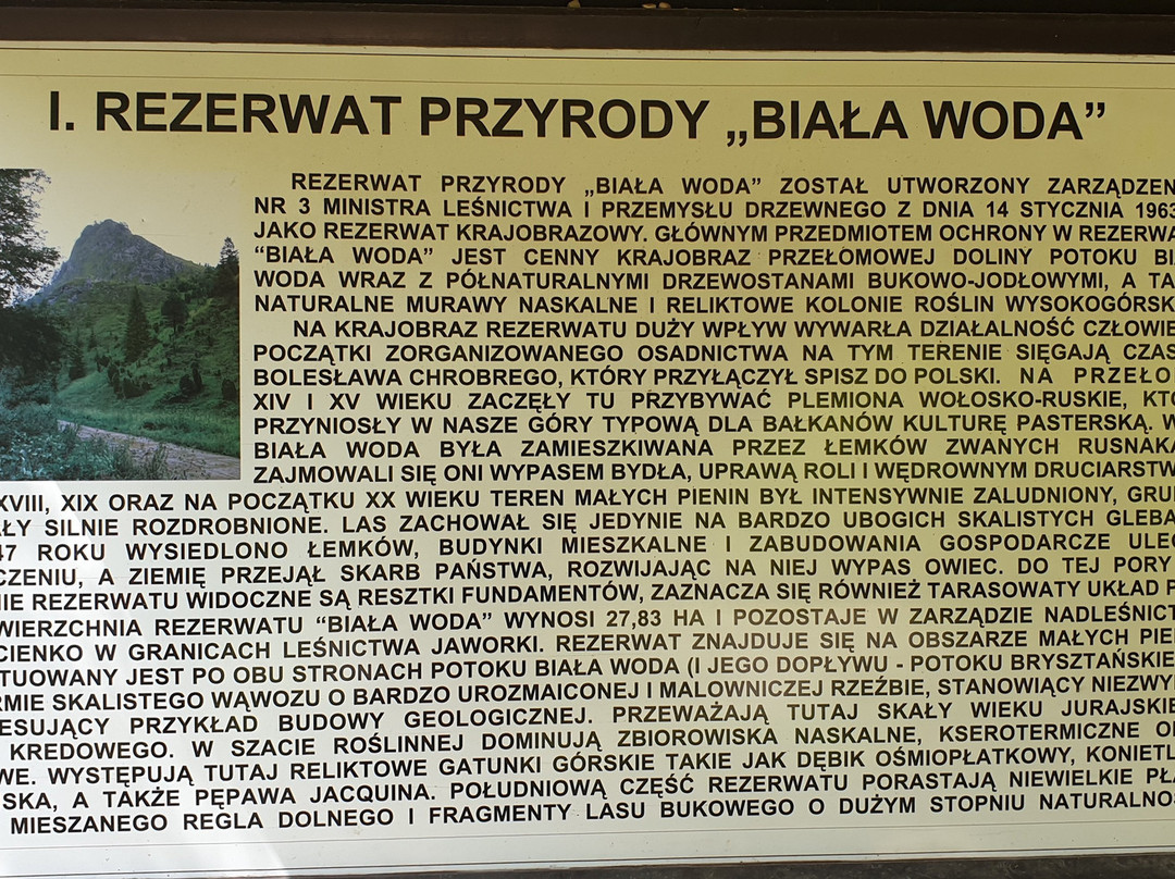 Rezerwat przyrody Biala Woda-Szczawnica必去景点