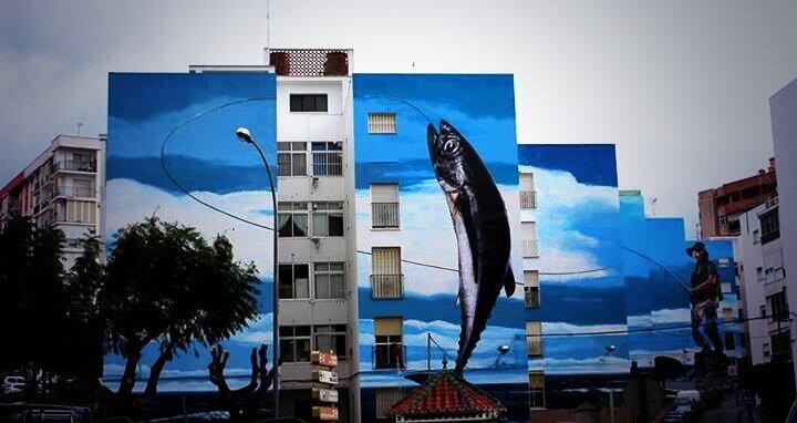 Mural Dia de Pesca-埃斯特波纳必去景点