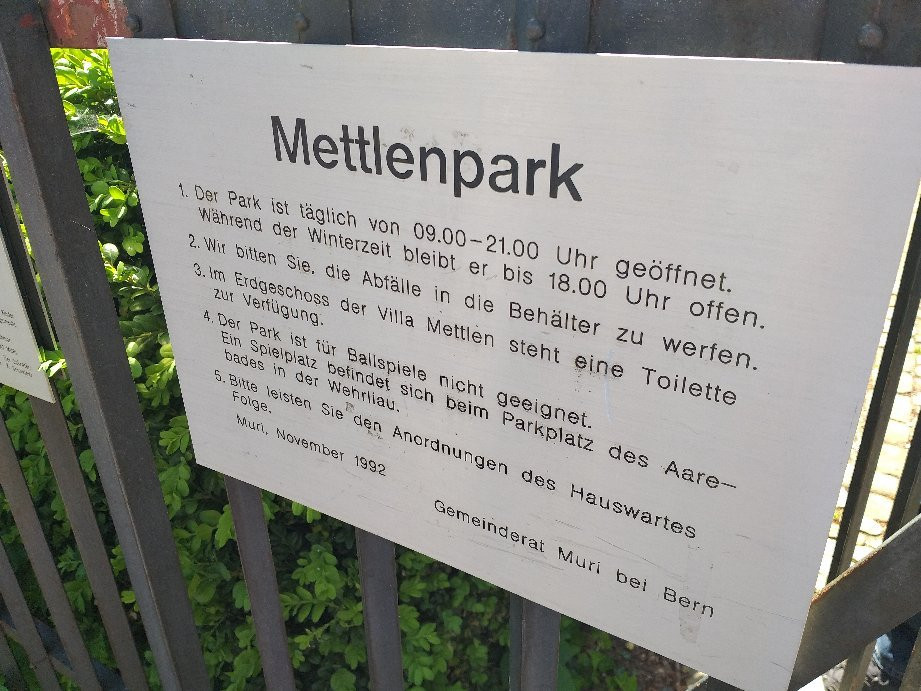 Mettlenpark-Muri bei Bern必去景点