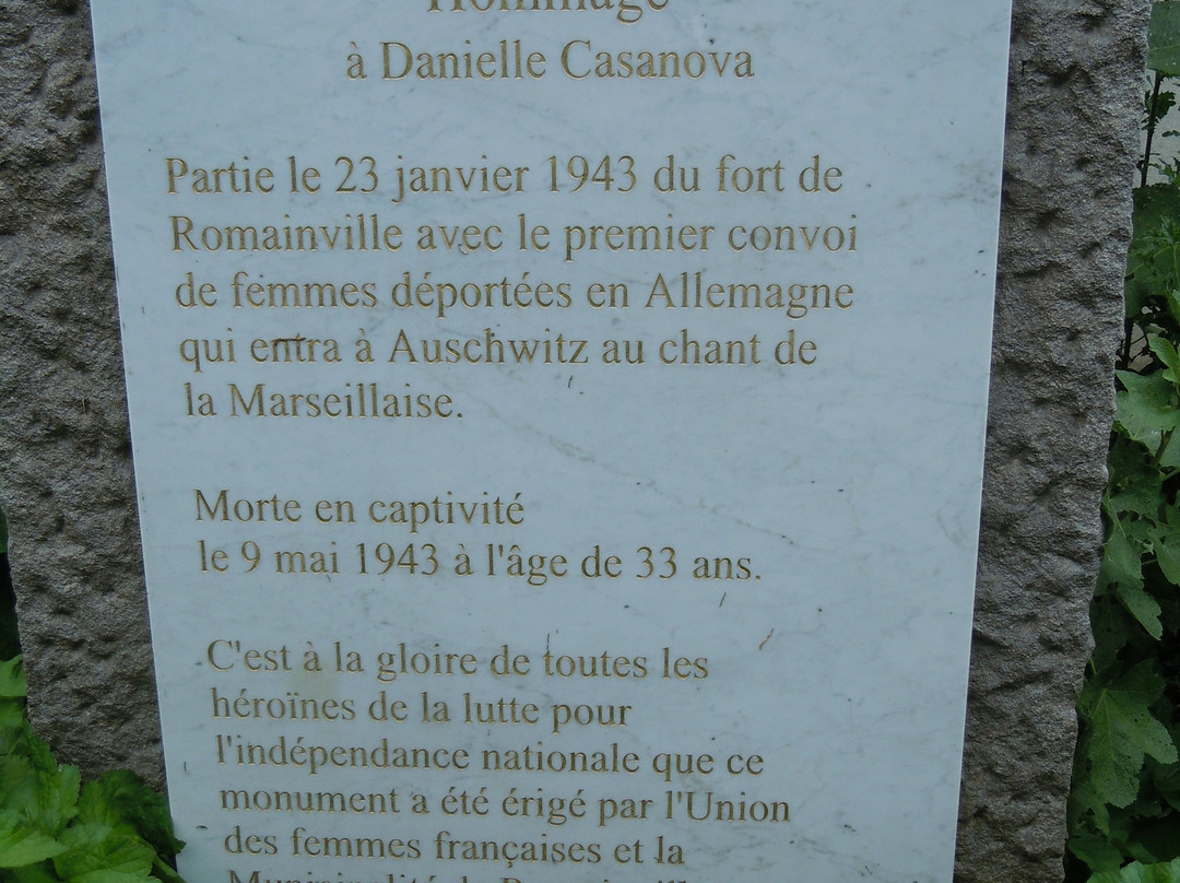 Monument Commémoratif Danielle Casanova-Romainville必去景点