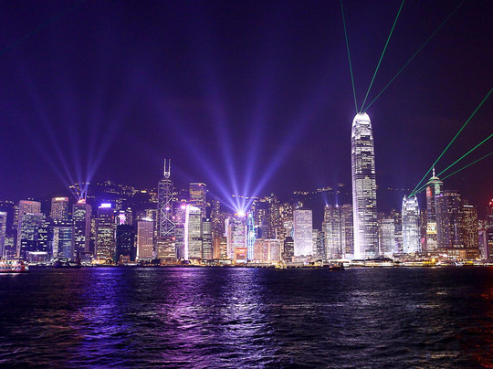 幻彩咏香江灯光表演-香港必去景点