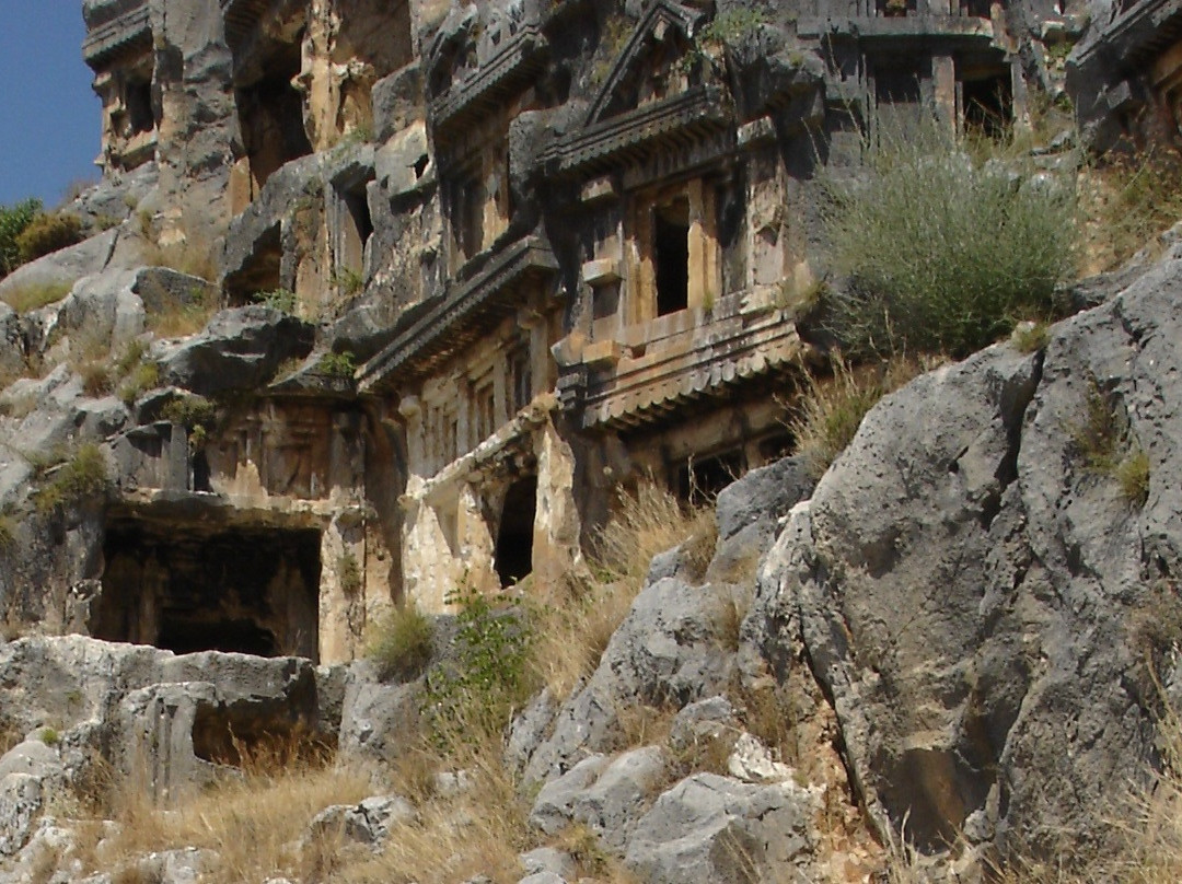 Rock tombs in Myra景点图片