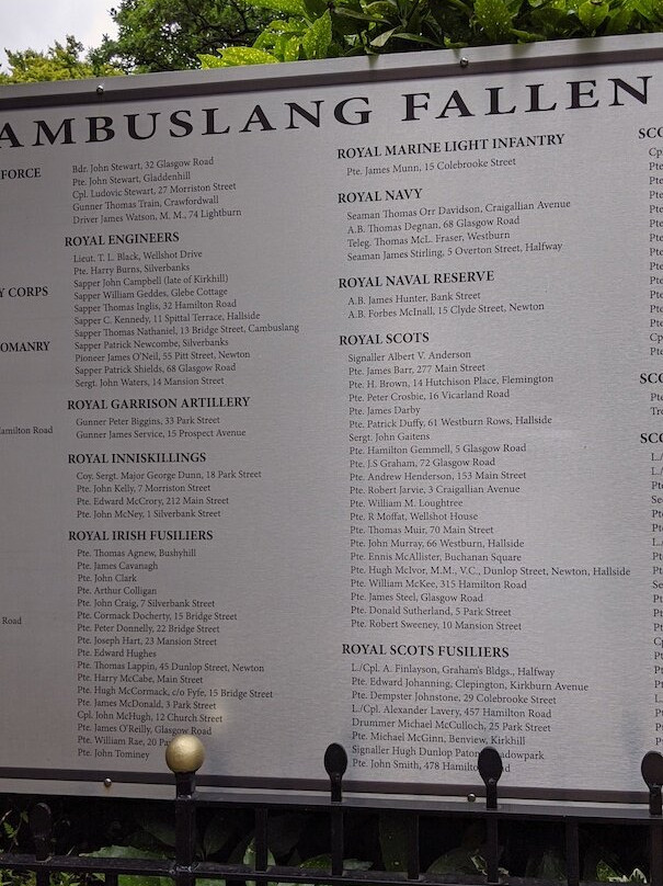Cambuslang War Memorial-Cambuslang必去景点