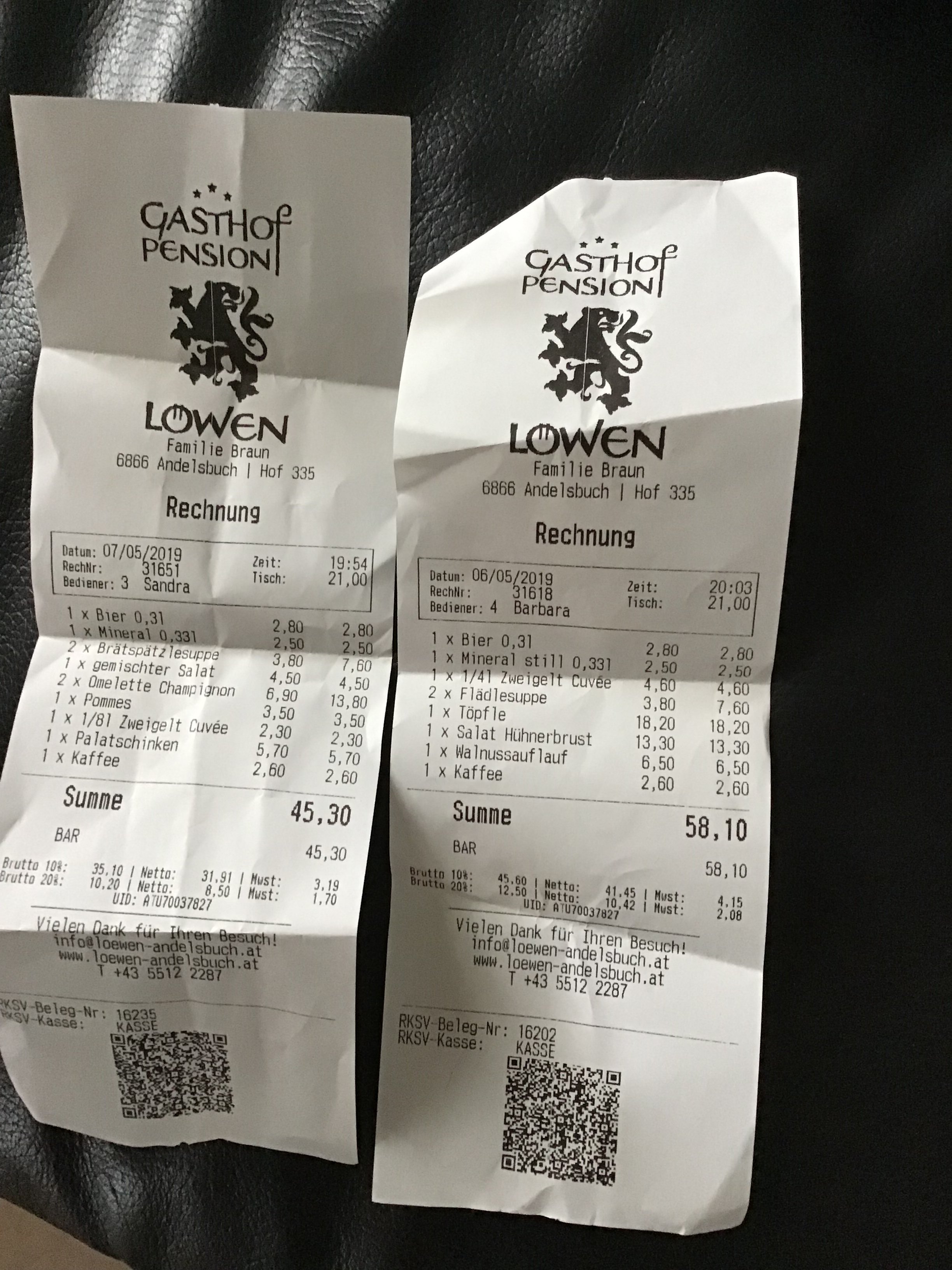 Gasthof Pension Lowen-餐饮