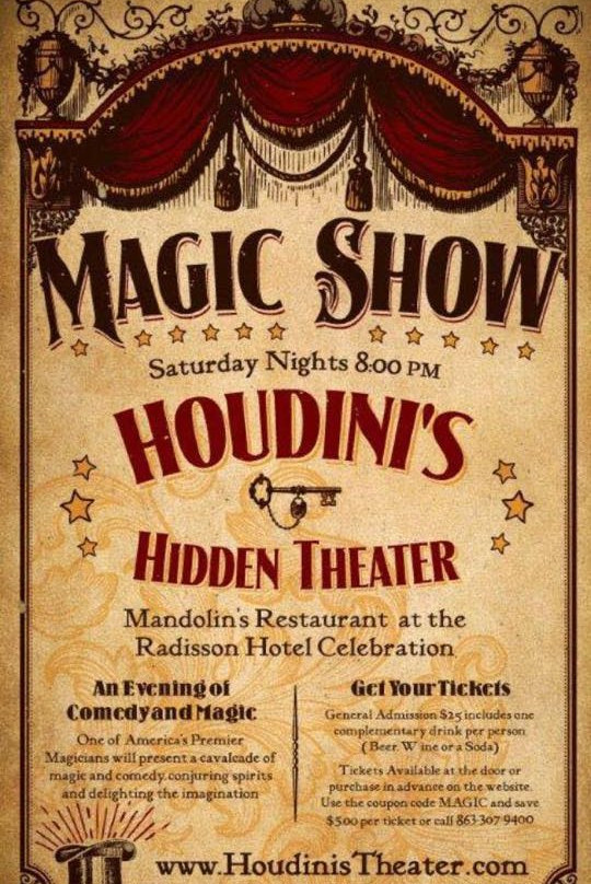 Houdini's Hidden Theater-Celebration必去景点