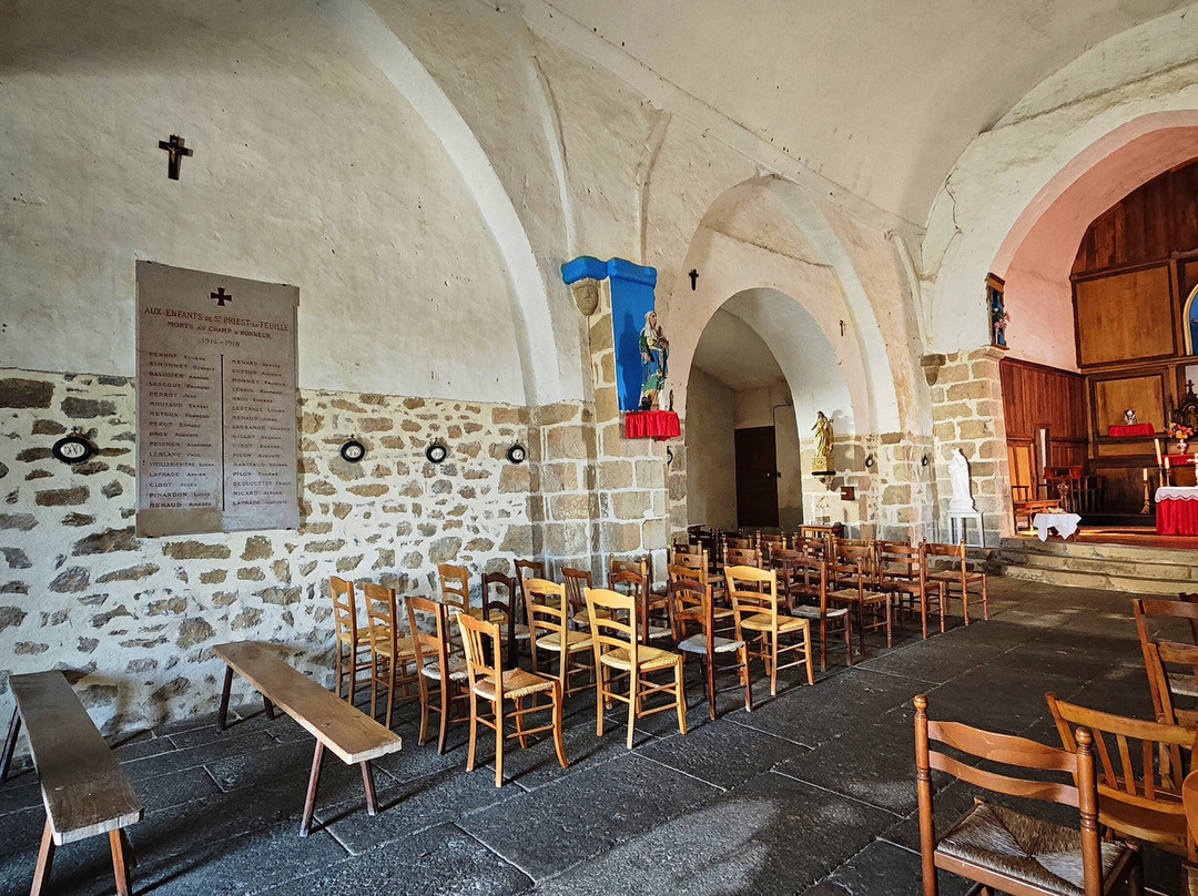 Église Saint-Laurent de Saint-Priest-la-Feuille景点图片