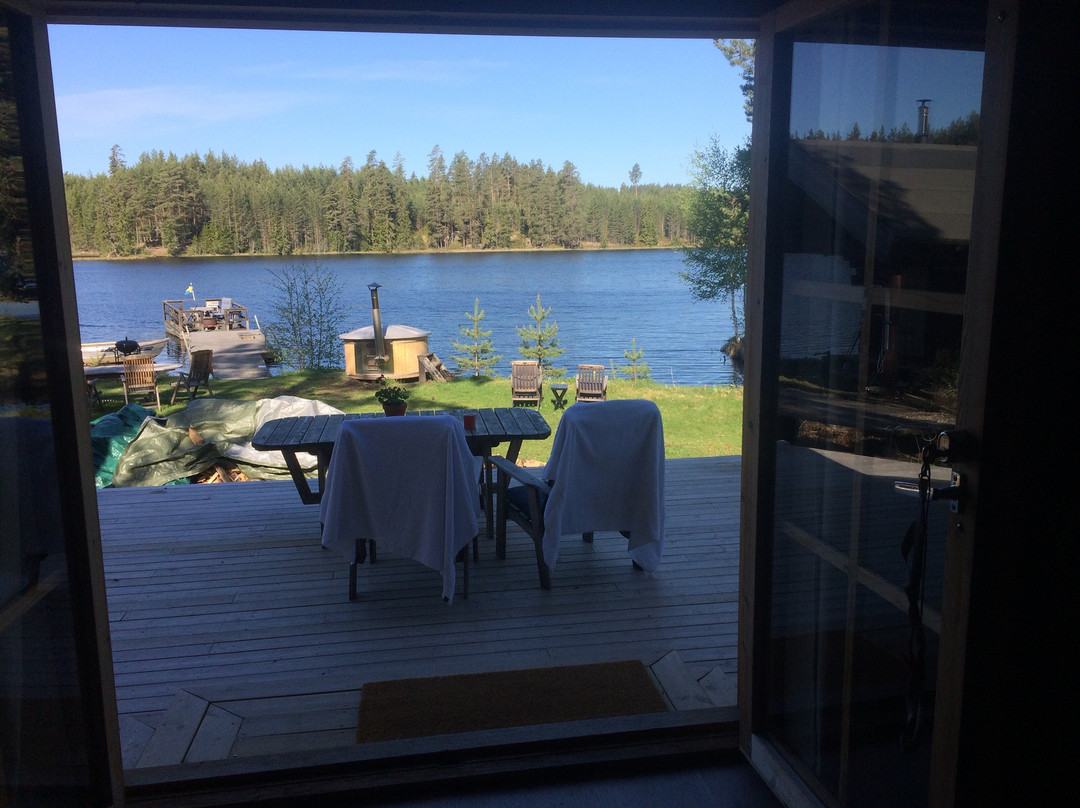 Rustika Strandstugor utanför Rättvik