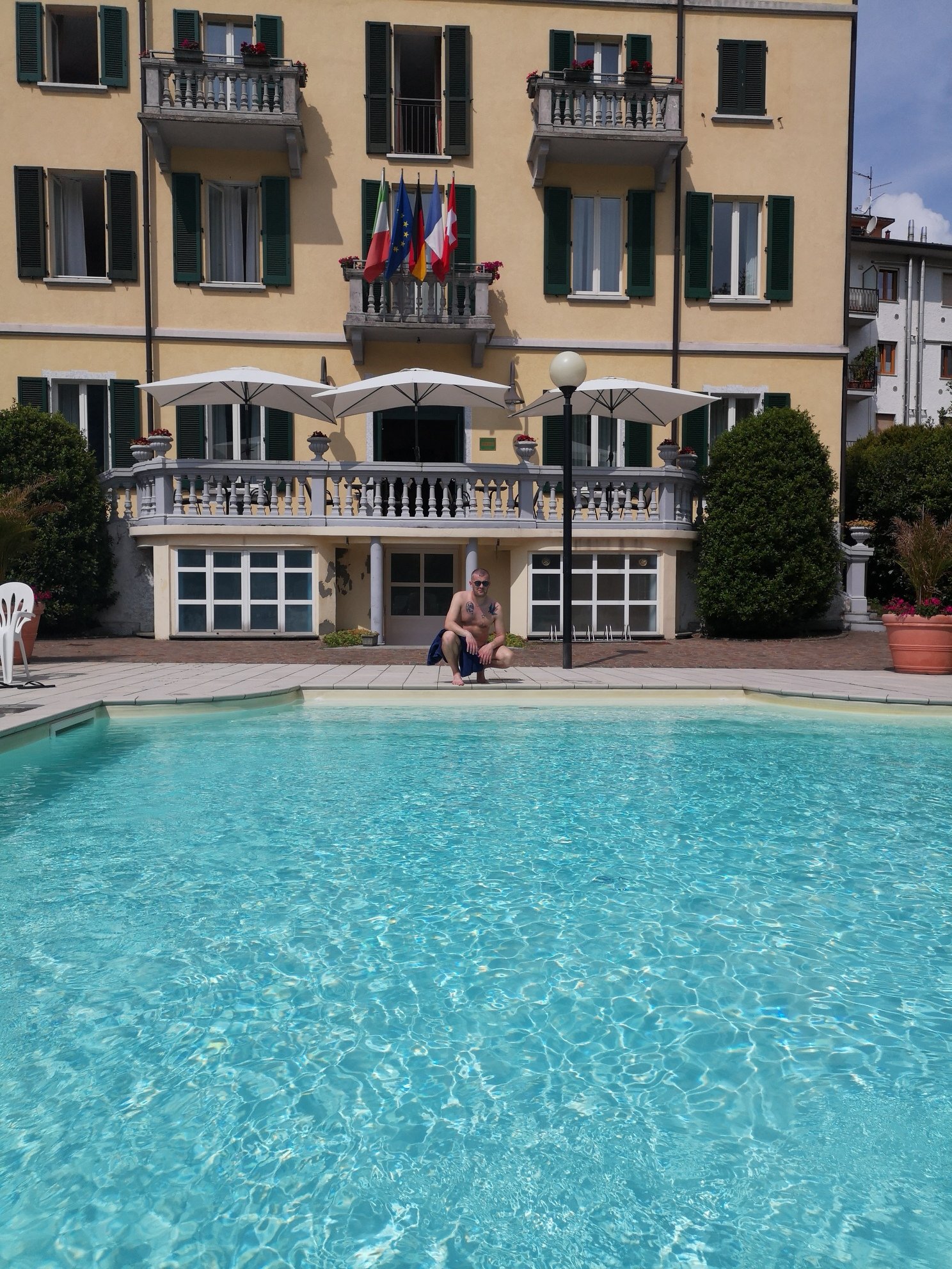 Caroline Hotel Brusimpiano-浴室