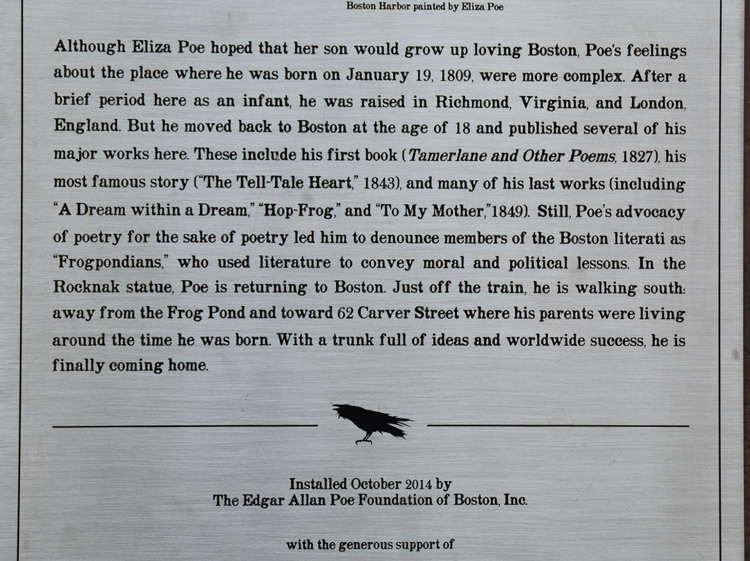Edgar Allan Poe Statue景点图片