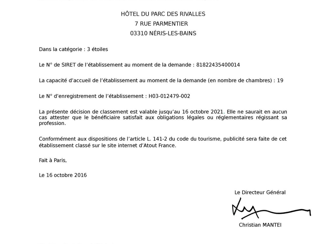 Hotel du Parc des Rivalles主图