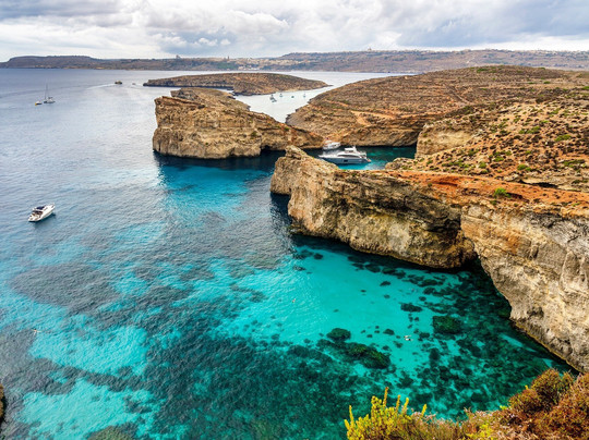 Boat Tours around Comino, Blue Lagoon, Crystal Lagoon, Sea Caves and Elephant Rock-Comino必去景点