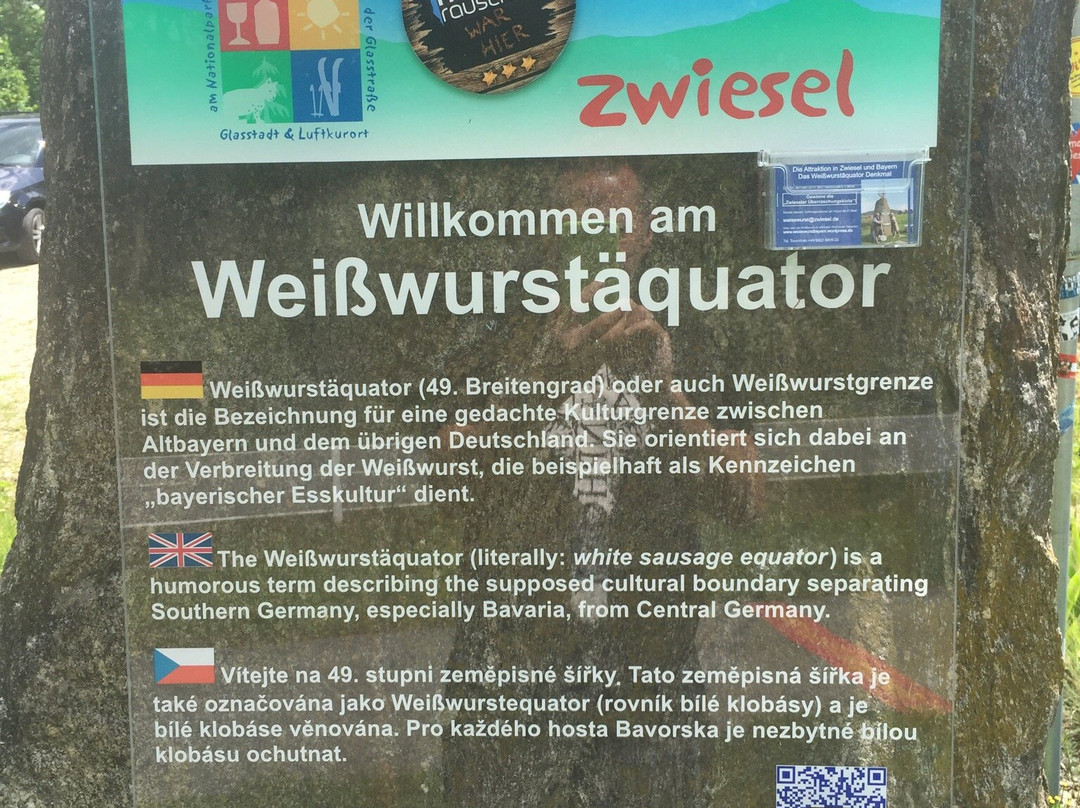 Weißwurstäquator Denkmal-Zwiesel必去景点