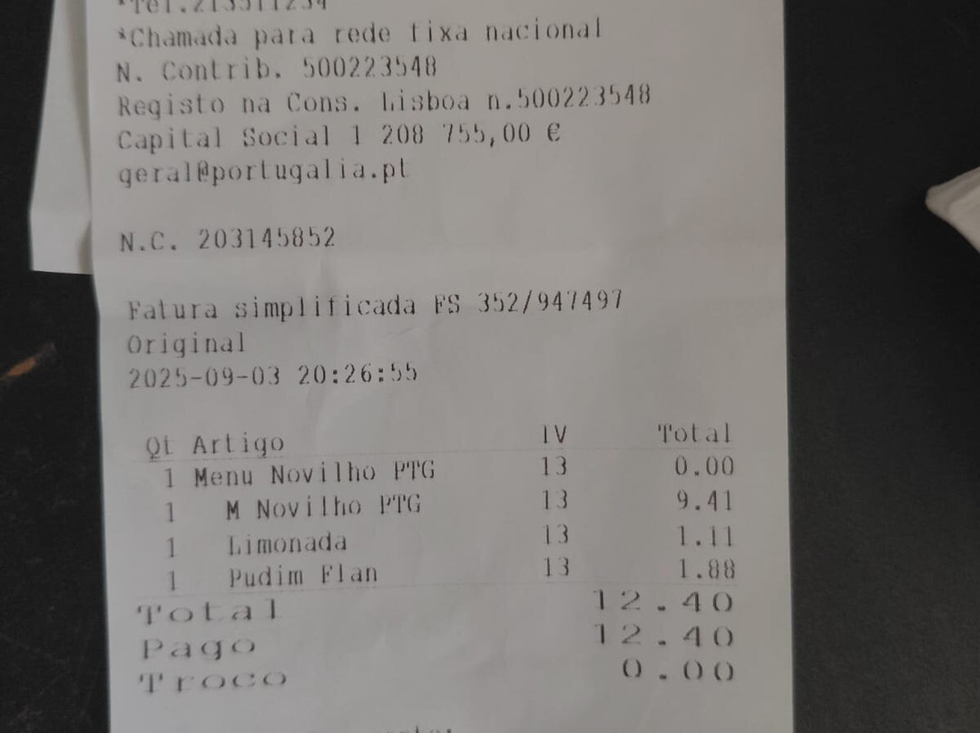 Portugalia Balcão Sintra