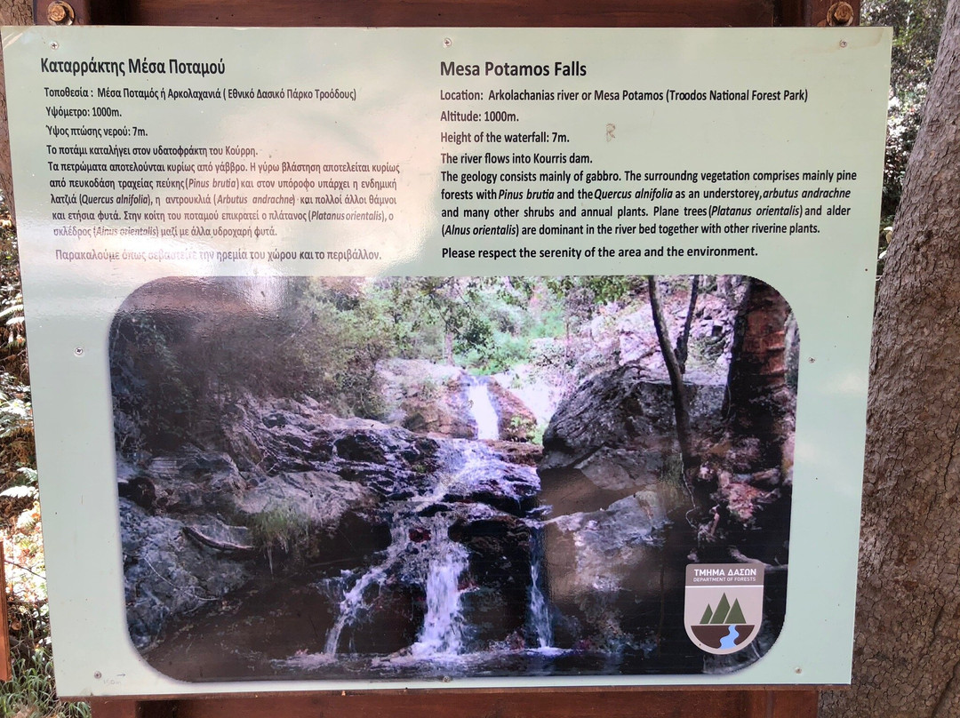 Mesa Potamos Waterfalls-帕拉翠斯必去景点