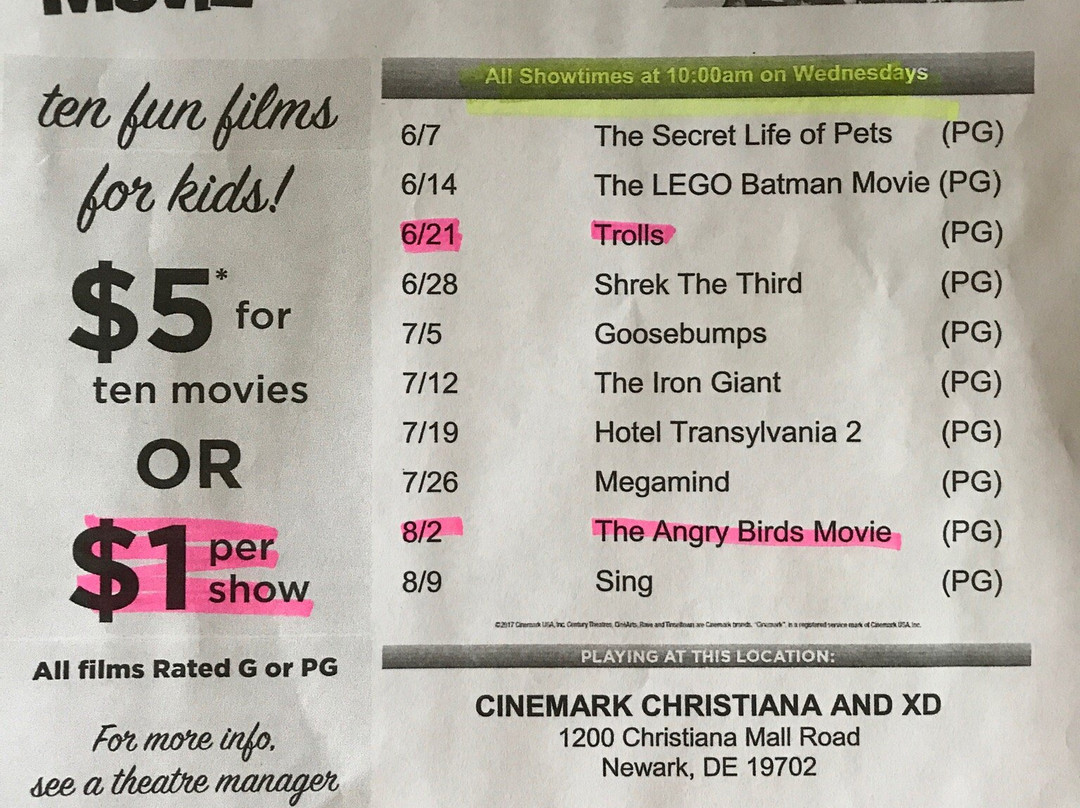 Cinemark Christiana and XD-纽瓦克必去景点