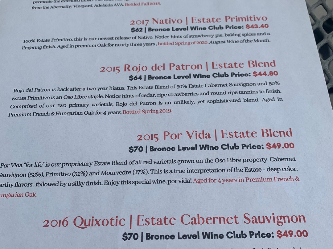 Oso Libre Winery景点图片
