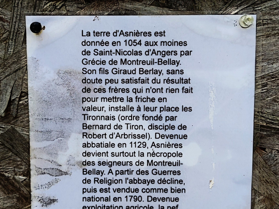 Ancienne abbatiale Notre-Dame-d'Asnières-Cizay-la-Madeleine必去景点