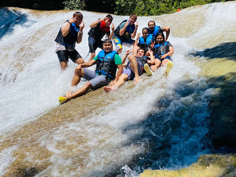 Blue Water Falls and Cave