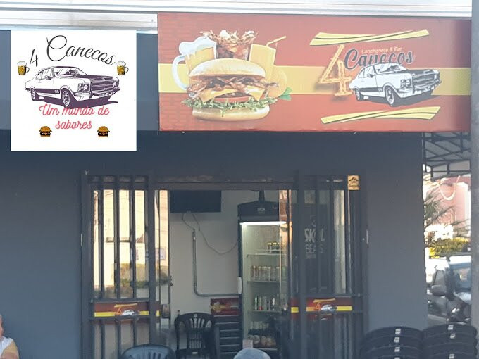 4 Canecos Lanches E Bebidas