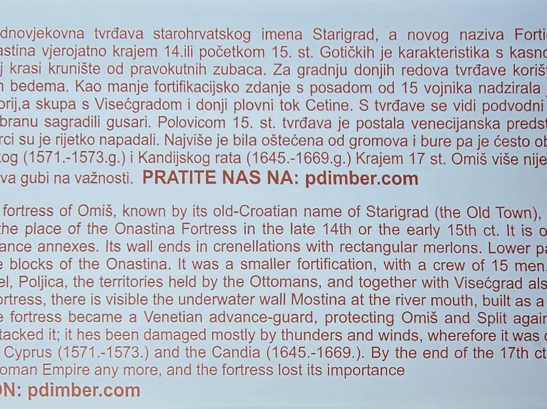 Starigrad Fortress-奥米斯必去景点