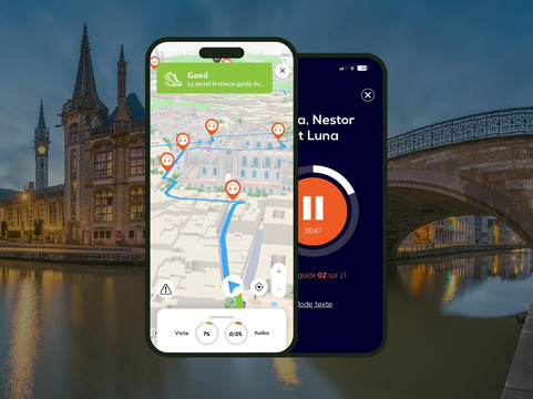 Gand Visite audioguidée à pied 1h10 et 19 commentaires audios