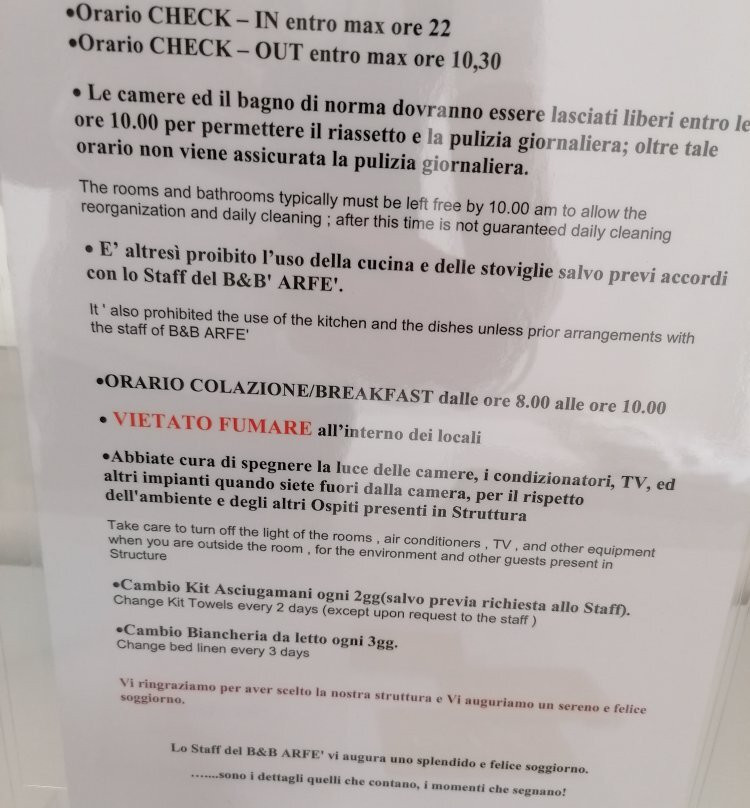 ARFE' Bed&Breakfast主图