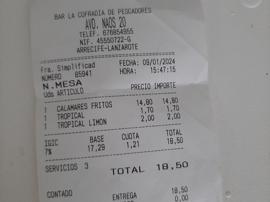 BAR COFRADIA DE PESCADORES SAN GINES-阿雷西费必去景点