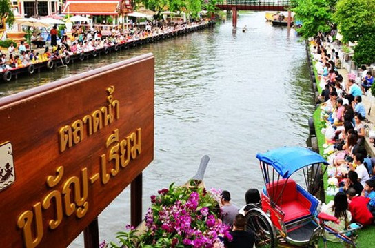 宽里安水上市场-曼谷必去景点