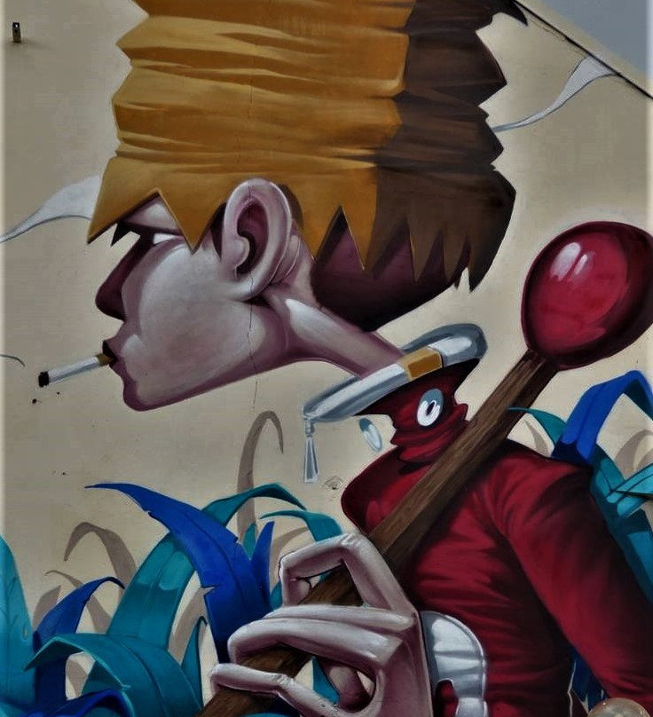 Fresque "Le fumeur"景点图片