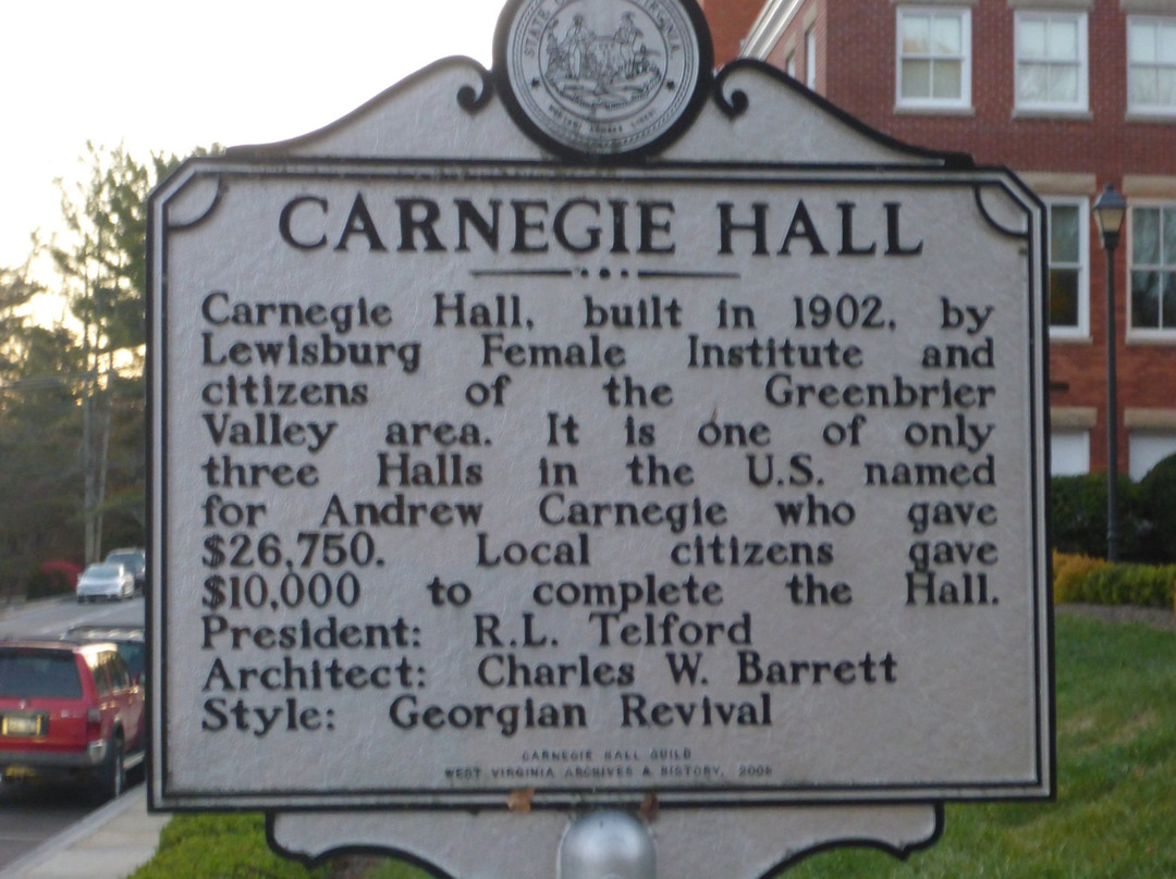 Carnegie Hall-Lewisburg必去景点