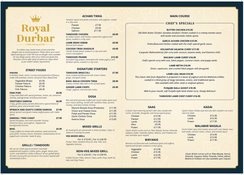 Royal Durbar Indian Dining and Bar