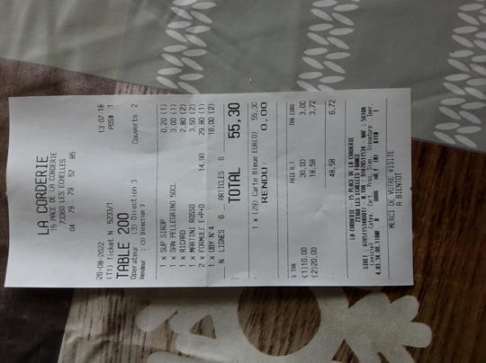 Restaurant la Corderie