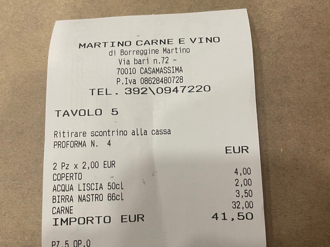 Martino Carne E Vino