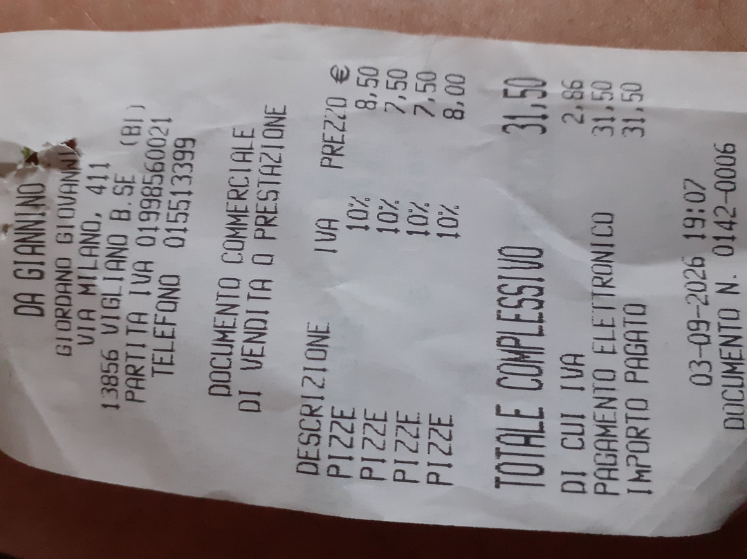 Da Giannino Pizza D'Asporto