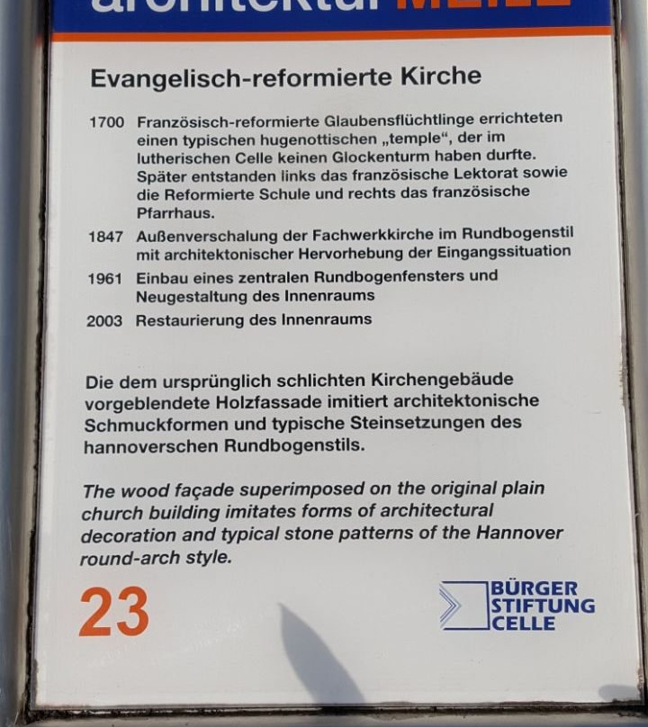 Evangelisch reformierte Kirchengemeinde Celle-策勒县必去景点