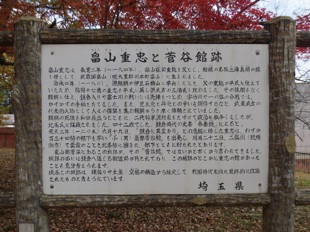 Sugaya Castle Ruins-岚山町必去景点