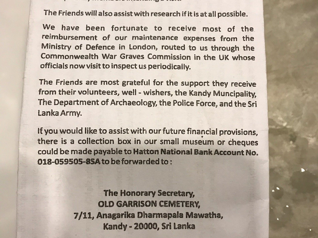 加里森墓园-康提必去景点