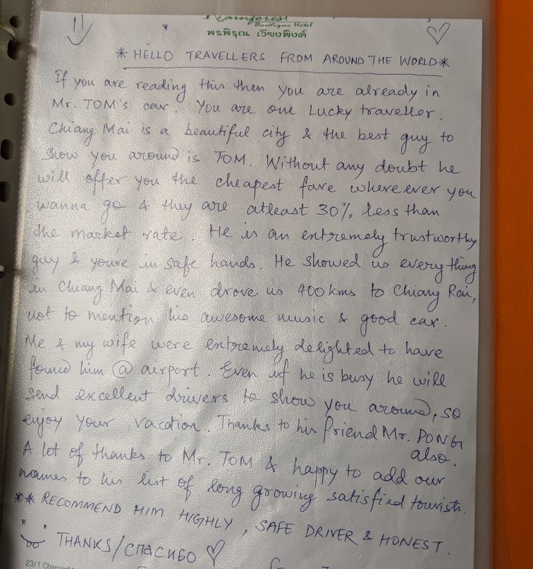 Tom Chiangmai Driver-清迈必去景点
